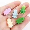 Charms Cute Little Tortoise Resin Keychain Necklace Pendant Jewlery Findings Diy Handmade Jewelry Drop Delivery Smtj0