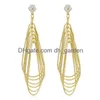 Charme Boucles D'oreilles Cerceau Rond Femelle Suspendus Dangle Moderne Parti Cercle Femmes Filles Or Mode Bijoux En Gros Livraison Smtvj