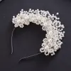 Bijoux De Cheveux De Mariage Plein Perles Artificielles Cristal Fleur Bandeau De Luxe Baroque Mariée Couronnes Diadèmes Coiffure Accessoires De Mariage Bijoux De Cheveux 230614