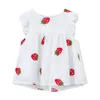 Девушка платья осеннее платье для ребенка 6 месяцев одежды для малышей детские девочки цветочная клубничная вышивка рука