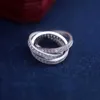 Designer Charme Gtm.s925 Sterling Silber Carter Drei Ring Womens Stil Vielseitiger Kreis Multi -Layered Personalisierte Finger