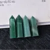 Natural crystal point green jade energy tower Arts Ornament Mineral healing wands reiki raw ability quartz pillar Ivvqw