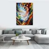 Figure Abstract Canvas Art Angel Flight Hand Painted Kinfe Painting for Hotel Wall Modern