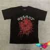 Designer men's T-shirts 2023 Red Web Puff Print Sp5der T-shirt Men Women 1 Good Quality Spider Tee Black 555555 Tops Hip Hop Young Thug Short Sleeve