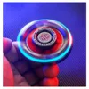 Kreisel Hochwertiger leuchtender Handspinner Zinklegierung Ganzmetall-Gyro-Fidget-Spinner Fingerspitze für Erwachsene zum Stressabbau Spielzeug Drop 230613