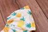 Set di abbigliamento 2023 Summer Girls Set Abiti ananas Kids Fashion Toddler Bambini senza maniche Top Demin Shorts da 18M a 8 anni