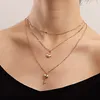 Sj9r Pendant Necklaces Designer Jewlery Delicate Heart Necklace Multilayer Design Feeling Metal Wind Love for Women Gifts Wife