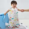 Sacchi a pelo Borsa a gamba divisa Trapunta estiva Garza di cotone Gilet per bambini Vestiti Biancheria da letto Coperta fasciatoio neonato R230614