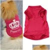 Dog Apparel New Pet Cat Costume Small Clothes Cute Puppy Kitten Tshirt Summer Vest Shirt For Spring Drop Delivery Home Garden Supplie Dhsog