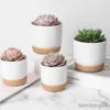 Planters Pots White Ceramic Planter Flower Containers Indoor with Drainage for Succulents Cactus R230614