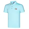 Letnie męskie odzież golfowa Krótkie koszulki z krótkim rękawem Czarne lub czerwone kolory golf na zewnątrz wypoczynek Polos Sports Shirt