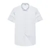 Mens Casual Shirts Half Sleeve Shirt Men Bamboo Fiber Wear Fashion Work White Slim Fit Button Up Short 230614