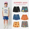 Pantaloncini 2023 BOBO Summer Boys' Casual Western Style Thin Cartoon Jeans sportivi per bambini 230614
