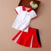 Ensembles de vêtements Enfants Filles Tenues Ensembles Été Casual T-shirt et Jupe Ensemble 2pcs Bébé Vêtements Enfants Badminton Tennis Running Sportswear Fitnes 230613