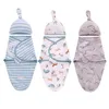 Sovsäckar baby swaddle filt cap wrap väska nyfödd bomulls kuvert sömn spädbarn för