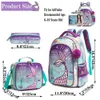 Zaini BIKAB School Backpack Girls 16 Inch Paillettes con Lunch Box Forniture da donna Set Borse 230613