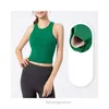 Athena LU Yoga tanktop Ronde hals Zomer Beatuty Back Ademend voor dames met borstkussens en het dragen van een mouwloze hardloop- en fitnesstop met een mooie rug