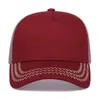 Ballkappen Individuelles Logo Fünf Panel Atmungsaktive Baseballmütze Sommer Shade Mesh Gorras Outdoor Freizeit Knochen Trucker Hut Casquette Hombre