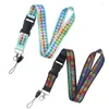 Porte-clés 10 pièces Cool lanière de téléphone portable détachable pour porte-clés Badges d'identification avec boucles à dégagement rapide filles bleu