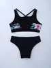 Swim Wear Kids Girls 3 штуки танков с цветочным принтом Criss Criss Cross Back Tops с Boyshort Bottoms Beach Sport купальные костюмы 230614