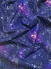 Tyg universum Galaxy Night Sky Dark Blue Astronomy Milk Way Fare Star Cotton Tyg Sewing Cloth Dress Textil Tissue 230613