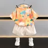 Costume, chemises rouges pour enfants de petits garçons, à la mode et à la mode pour bébés, vêtements de mode de rue d'été 2023