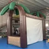 4x2m Tropical Inflatable Open Tiki Bar with Palm Tree Serving concession Tent / Pub Counter for Party /Event with blower free ship