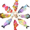 Electric Cat Toy Plush Cat Interactive Bite Resistant Tugga Moving Singing Luminous Simulation Fish Toy USB Laddning PET -leveranser