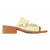 Zapatillas 2023 Sandalias de diseñador de lujo Zapatillas de mujer Woody Flat Mulas Plataforma Lino bordado Sandalia de tacón alto Alpargata Cuña Slider famosa piscina S J230614