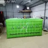 Caixa registradora portátil inflável Green DJ Bar com ventilador embutido para eventos ou exposições ao ar livre/interno