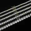 18k Yellow Gold Plated Wholesale 925 Sterling Silver Hip Hop Moissanite Iced Out Cz Diamond Tennis Necklace Chain
