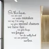 Wall Stickers Home Decor Living Room DIY Black Wall Art Decals Removable House Rules Vinyl Quote Wall Stickers