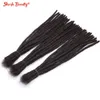 Hair Bulks Afro Kinky Bulk Natural Human Hair Dreadlocks Braids Crochet Braiding Hair Extensions Handmade Soft Faux Locs For Women Black 230613