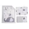 Bedding Sets ThreePiece Baby Set Cute Cartoon Elephants Theme Crib Kit Highquality Nonslip Sheets Sleeping Gift 230613