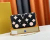 Dames designer schoudertas luxe Pochette Felicie handtassen Lichte kleur afbeelding bloem letter kleine kettingtassen damesmode avond make-up portemonnee met doos