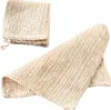 Brosses de bain éponges épurateurs 25cm sachet de savon en sisal naturel serviettes en maille tissu exfoliant pour le visage et le corps SN6908