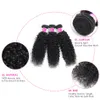 Hair Bulks Kinky Curly Human Hair Bundles 100 % malaysisches lockiges Haar Bundles Natural Color Thicker Ends Hair Extensions 230613