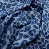 Fabric Leopard Denim Fabric Print Fashion Yarn-dyed Jacquard for Sewing Coat Thick Clothing Graduation Design by Half Meter 230613