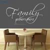 Famille Rassemble Ici Art Home Decor Sticker Mural Citations Vinyle DIY Autocollant Mural Décoration Murale Salon Intérieur W-16