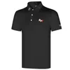 Letnie męskie odzież golfowa Krótkie koszulki z krótkim rękawem Czarne lub czerwone kolory golf na zewnątrz wypoczynek Polos Sports Shirt