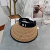 Visors Designer Hats Hollow Hat For Women Straw Hat Sun Visor Hat Fitted Hats Adjustable Baseball Cap Outdoor Sunscreen