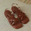 Flats Sandallar Düz Moda Toe Kadınlar Yaz Açık Ayakkabıları Bayanlar rahat plaj tıknaz topuklular zarif gladyatör sandalias s 126 639 s
