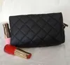 NOUVEAU sac fourre-tout de stockage de maquillage insérer étui de maquillage diamant doux classique matelassé couleur noire étui cosmétique vintage fête maquillage organisateur sac pochette