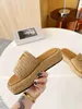 Дизайнерские тапочки Prad Классические сандалии на платформе Slide Luxury Summer Lady Кожаные модные тапочки для отдыха PL101