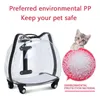 Housses de siège de voiture pour chien Pet Trolley Chiens Chats Voyage Pivotant à 360 degrés Roues muettes Transparent Respirant Sac à dos universel Mode portable