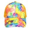 Casquettes de baseball Tie Dye Print Casquette de baseball Hommes Femmes Snapback Hip Hop Chapeau Été Respirant Mesh Sun Gorras Casual Unisexe Streetwear Os