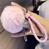 Fluffy Real Rabbit Fur Keychain Cute Plush Key Pendant Female Bell Palace Bell Bag Ornament Jewelry Trinket Accessories G101919552204r