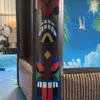 4x2m Tropical Inflatable Open Tiki Bar with Palm Tree Serving concession Tent / Pub Counter for Party /Event with blower free ship