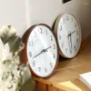 Relojes de pared Reloj de decoración simple Moda nórdica 12 "Sala de estar Madera maciza Comedor Dormitorio Moderno Súper silencioso