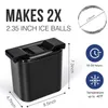 Outils de crème glacée Whisky Machine à boules de glace Transparent Silicone Ice Cube Maker Plateau Sphère Crystal Clear 2,35 pouces Whisky Transparent Round Ice Box Moule 230613